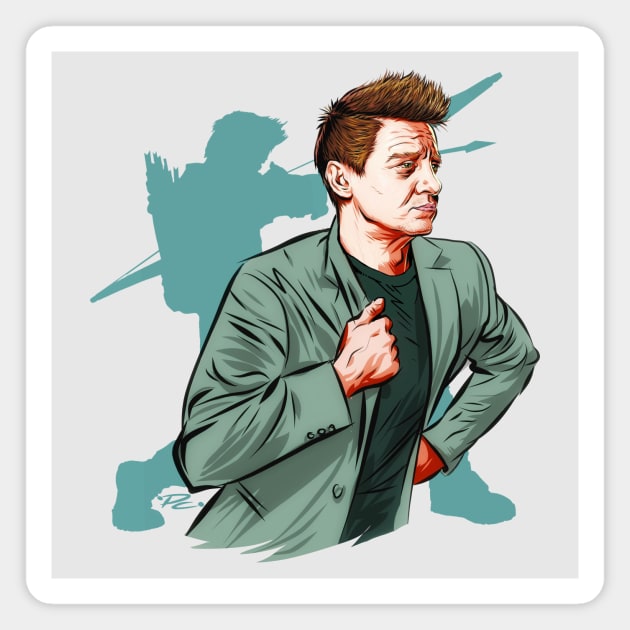 Jeremy Renner - An illustration by Paul Cemmick Magnet by PLAYDIGITAL2020